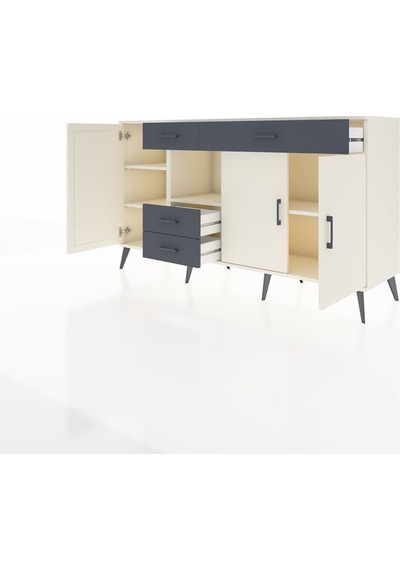 Hyperion Konsol 4 Raflı 4 Çekmeceli 3 Kapaklı 176x44x99 Aytaşı-aytaşı/antrasit Aytası - Aytası Hyperion Konsol 4 Raflı 4 Çekmeceli 3 Kapaklı 176x44x99 Aytaşı-aytaşı/antrasit Aytası - Aytası
