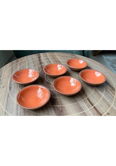 Athstore Turuncu Sosluk Reçellik Çerezlik Lokumluk Kase 6 Lı Set Turuncu