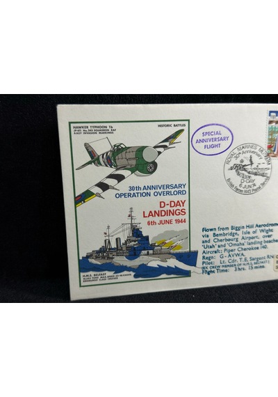 1974 İngiltere Kraliyet Hava Kuvvetleri Royal Air Force Raf Operation Overlord D-day Landings Fdc İlk Gün Zarfı  Teşhir Ürün