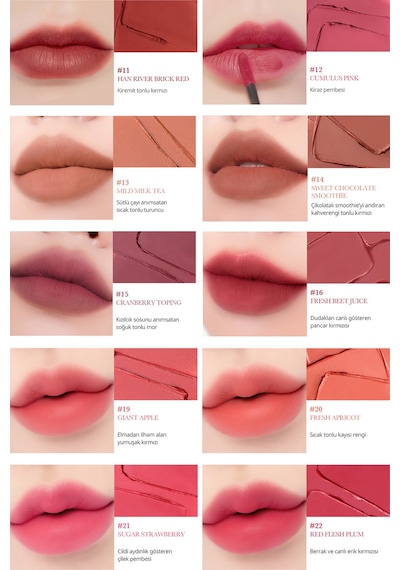 Pürüzsüz Ve Kadifemsi Dokulu, Doğal Görünüm Sunan Tint Clıo Chiffon Blur Tint 08 Deep Milk Tea 08