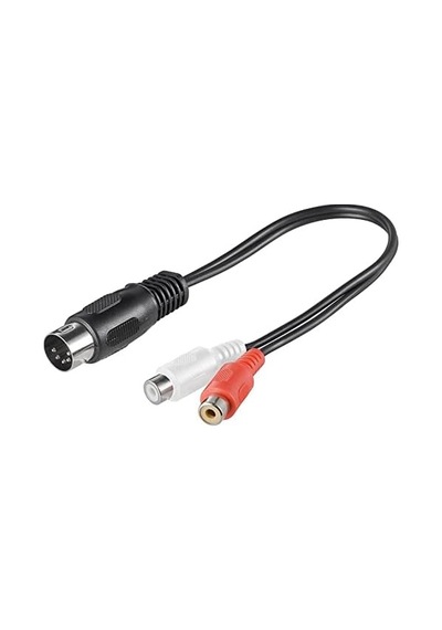 5 Pin Din To 2 Rca Dişi Kablo 1.5 Metre Yüksek Kalite Belirtilmemiş