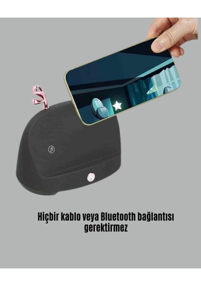 Kablosuz İndüksiyonlu Telefon Tutucu & Hoparlör - Net Ses, Kolay Kullanım