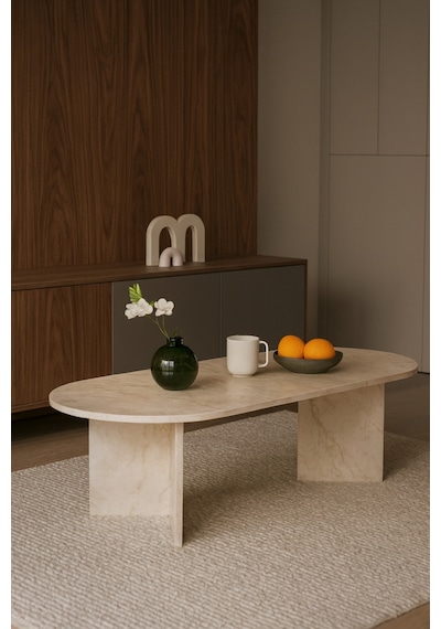 Sahra Model Modern Orta Sehpa 90x45x45 Cm Traverten
