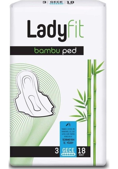 Ladyfit Bambu Ped Gece 3 x 18'li