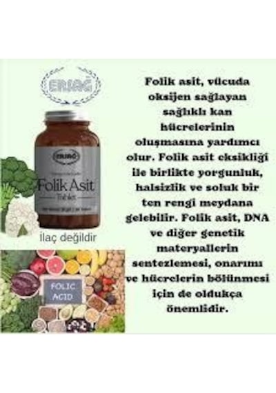 Ersağ Folik Asit 60 Kapsül