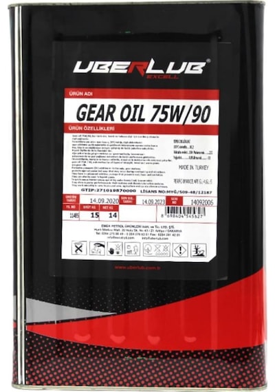 Uberlub Excell Gear 75W-90 Şanzıman Dişli Yağı 14 KG