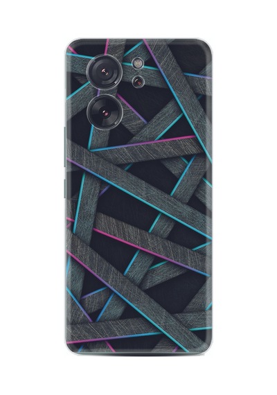 Xiaomi 13t - Xiaomi 13t Pro Kılıf Silikon Desen Özel Seri Gri Zigzag 1706