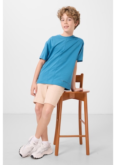 Tommylife Petrol Mavi Pamuklu Yumuşak Dokulu Oversize Basic Erkek Çocuk T-shirt - 11297 Petrol Mavi
