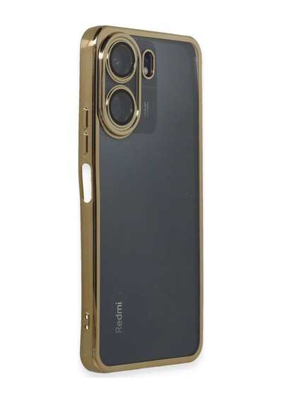 Xiaomi Redmi 13c Kılıf Razer Lensli Silikon - Gold Altın