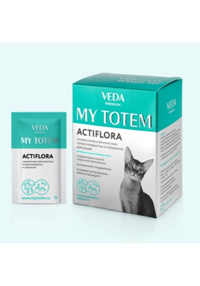 Veda My Totem Actiflora 30x1 Gr Kedi İçin Sinbiyotik Probiyotik + Prebiyotik Ve