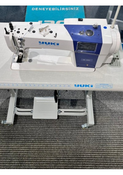 Yuki Yk 1903 Çift Papuç Dikiş Makinası Kapalı Yağ Karteli 3'lü Step Motor Sistemli 10mm, Ekstra Kalın Materyal