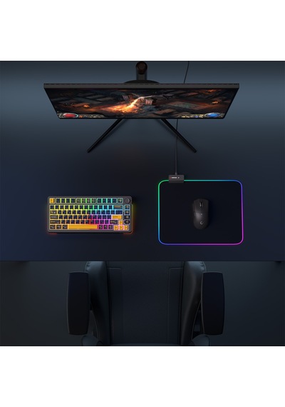 Northcity Rampage Mp-23 Blıtz M Rgb Gaming Mouse Pad - 252x328mm Siyah Anti-slip 170g li