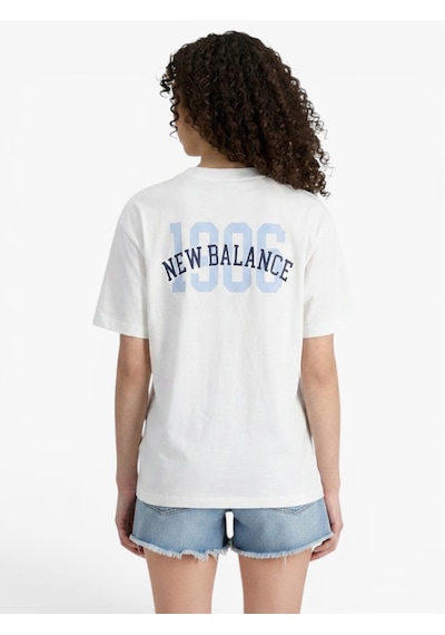 New Balance Nb Lıfestyle Men T-shırt Erkek Beyaz T-shirt - Mnt3618