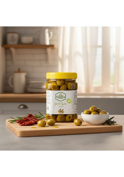 Egelya Akhisar Domat Izgara Yeşil Zeytin 500 G Izgara Dokulu, Dengeli Lezzet