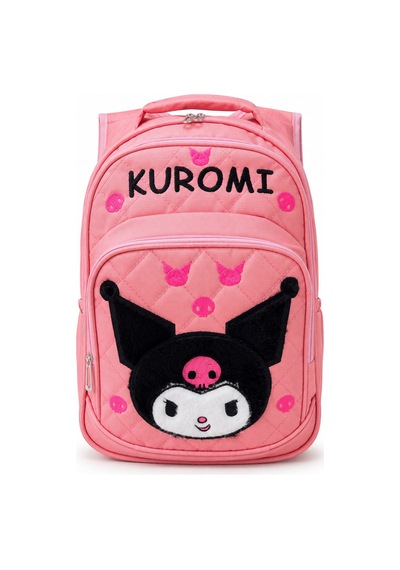 Lilymoon Kız Çocuk Kuromi Peluş Kapitone Sırt Çantası Yavruağzı