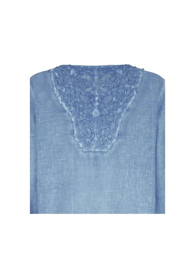 Bulalgiy Kadın Mavi Dantelli Tunik - Bga233591-mavi