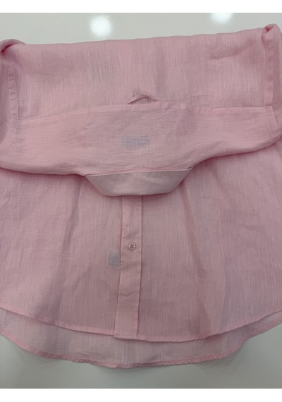 Slim Fit Uzun Kol %100 Keten Nefes Alabilen Kumaştan Hediye Kutulu Erkek Gömlek Fs-004170 - Pembe-3264