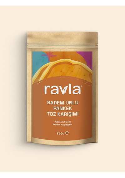 Ravla Badem Unlu Pankek Toz Karışımı 230 G