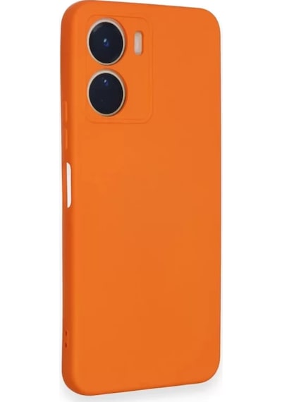 Newface Vivo Y16 Kılıf Nano İçi Kadife Silikon - Turuncu
