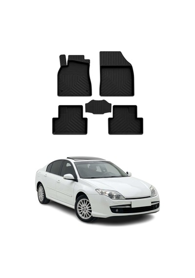 Renault Laguna 2007-2015 Uyumlu 4d Havuzlu Paspas Kauçuk Siyah 5 Parça