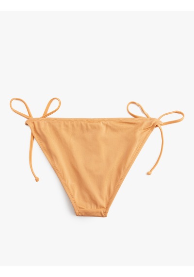 Koton Astarlı Parlak Yanları Bağlamalı İpli Bikini Altı Turuncu 5sak00044mm Turuncu