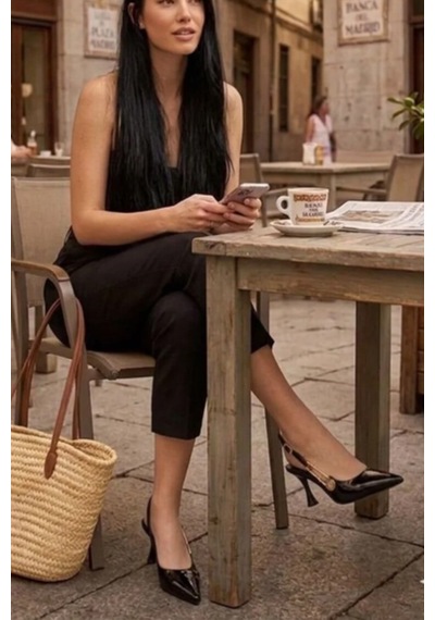 Preshley Kadın Grant Kahve Rugan Düğmeli Tokalı 7 Cm Ince Topuk Ayakkabı Stiletto Kahverengi Preshley Kadın Grant Kahve Rugan Düğmeli Tokalı 7 Cm Ince Topuk Ayakkabı Stiletto Kahverengi