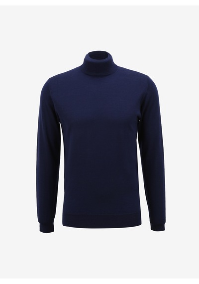At.p.co Yarım Balıkçı Yaka Slim Fit Koyu Mavi Erkek Kazak A274a07emp-