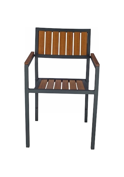 Massadesign W140 Ireko Alüminyum Sandalye-Bahçe Sandalyesi Kahverengi