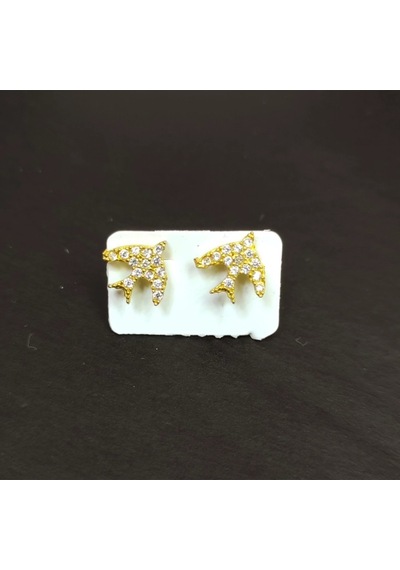 Oriental Kuyumculuk Jewellery Gold Altın Güvercin Kuş Gümüş Küpe Gold