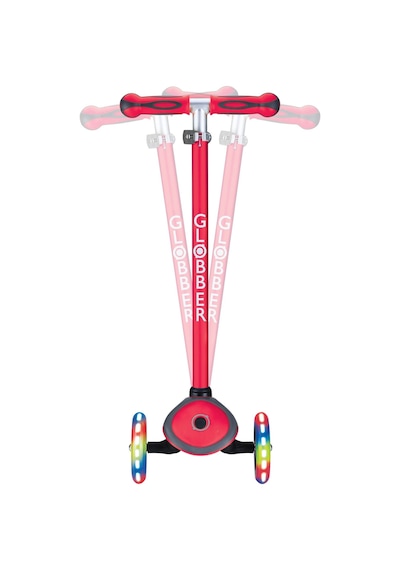 Globber Primo Plus Işıklı Scooter - Kırmızı Kırmızı