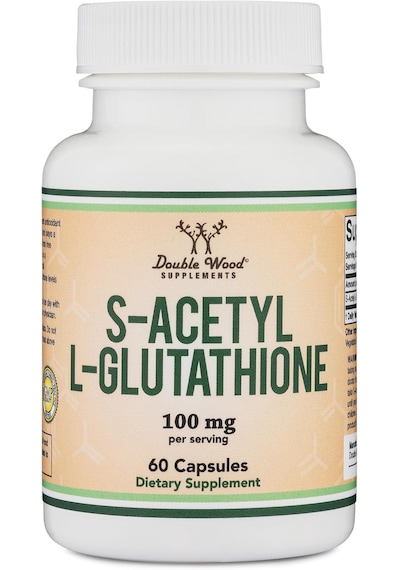 Double Wood S-acetyl Liposomal L-glutathione Antioxidant 100mg 60 Caps Aromasız