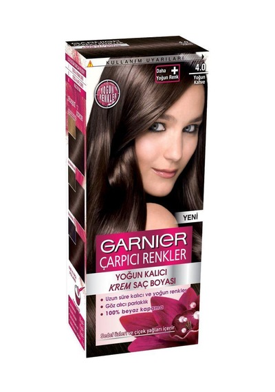 Garnier Çarpıcı Renkler Krem Saç Boyası 4.0 Yoğun Kahve