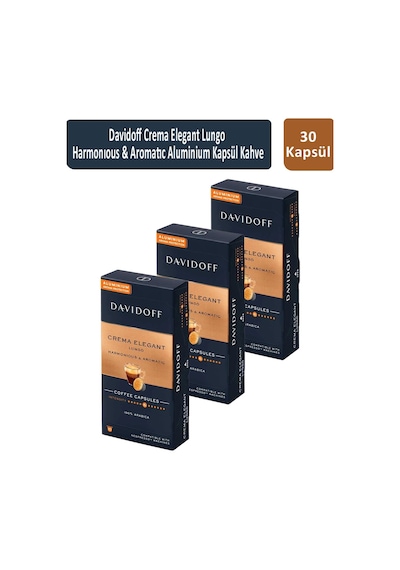 Davidoff Crema Elegant Lungo Harmonıous & Aromatıc Kapsül Kahve 3 x 10'lu