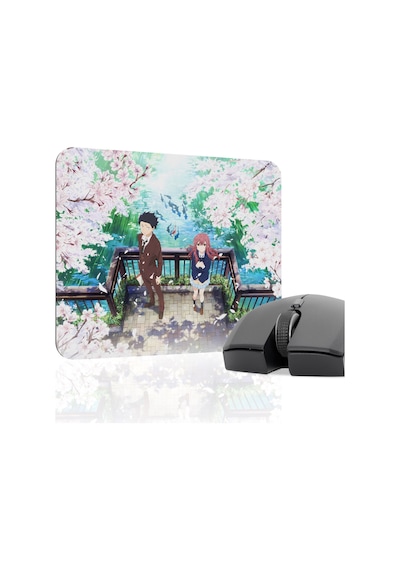 Koe No Katachi Kaymaz Dikişli Kauçuk Oyuncu Mousepad V2 - 22x18 Gaming Mouse Pad Fare Altlığı