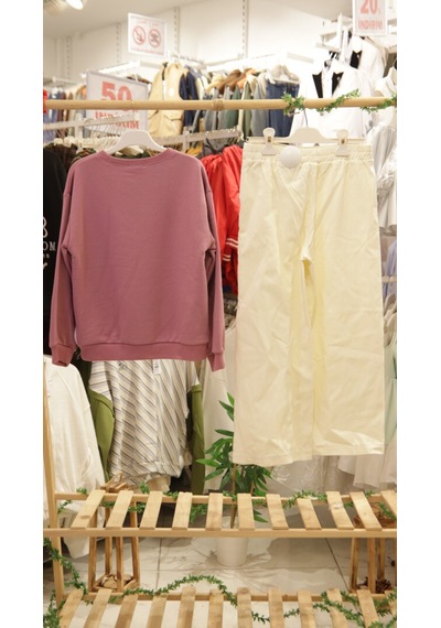Xo Kids Kız Çocuk 2li Kombin Takım 8-14 Yaş Set0394 Krem