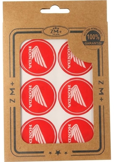 HONDA Koruma Takozu Damla Etiket Sticker Ø39 mm KIRMIZI