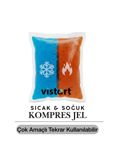 Vistart Soğuk Kompres Buz Jeli Cold Packsporcu Buz Torbası Şişlik Giderici 13x13cm 20 Adet