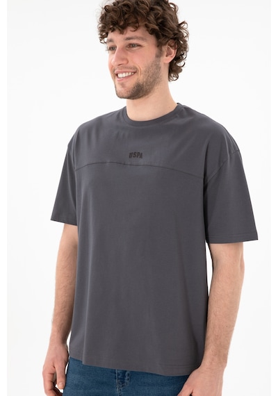 U.S. Polo Assn. Erkek Comfort Fit Bisiklet Yaka Antrasit Tişört 50306017-VR006