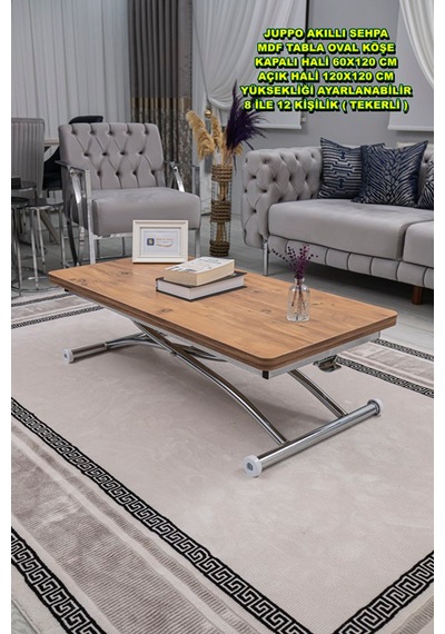 Juppo Üst Tabla Mdf Efesçam Oval Köşe Alt Krom Dışa K