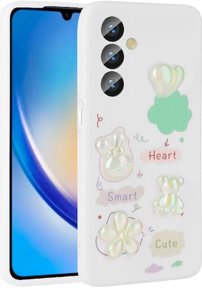 Galaxy Uyumlu A34 Kabartma Figürlü Parlak Zore Toys Silikon Kapak