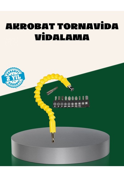 Buğz 12 Parça Akrobat Bits Seti Çok Amaçlı Vidalama Dayanıklı Çelik