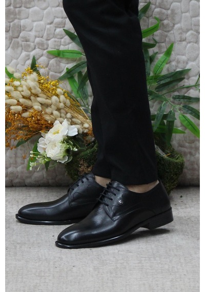 Pierre Cardin 63585 Siyah Hakiki Deri Erkek Klasik Erkek Ayakkabı 001