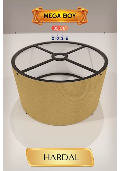 Hardal Lambader Başlığı 35 Cm Mega Boy 70cm-gold-aplik