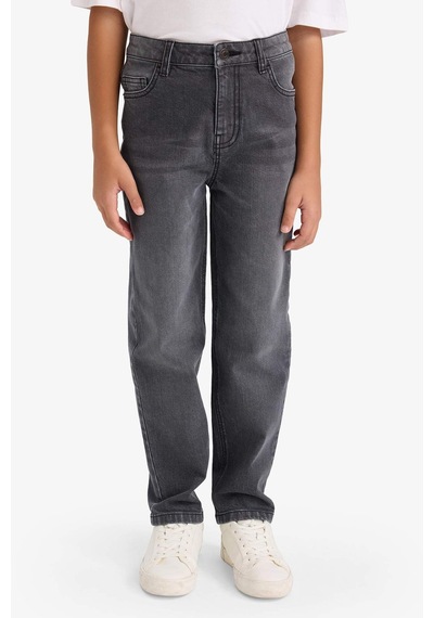 Defacto Erkek Çocuk Straight Fit Düz Paça Jean Pantolon F8432a826smnm40 Siyah-nm40