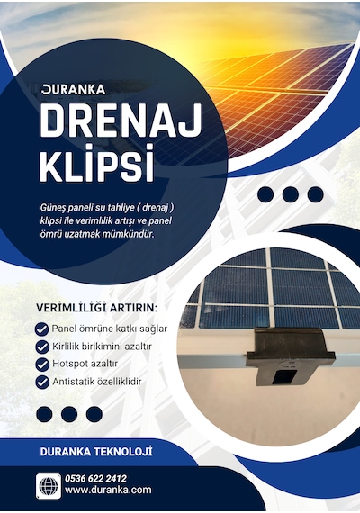 Duranka Drenaj Klipsi Güneş Paneli Su Tahliye 10 Adet