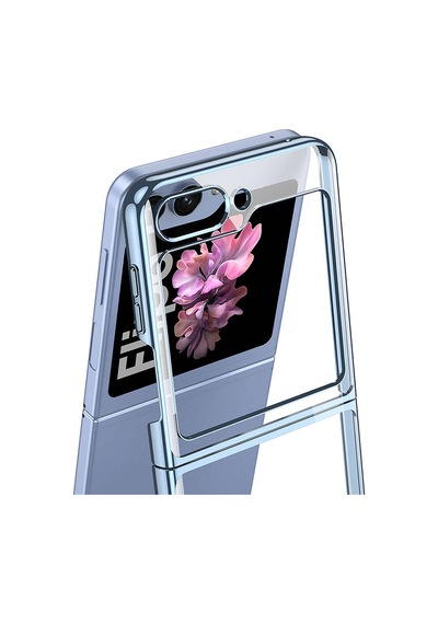 Samsung Galaxy Uyumlu Z Flip 6 Kılıf Kılıfist Full Camlı Kıpta Kılıf Altın