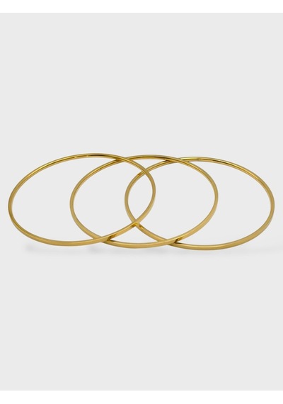 Arnes Jewelry Çelik Ajda Bilezik - 3 Adet Gold