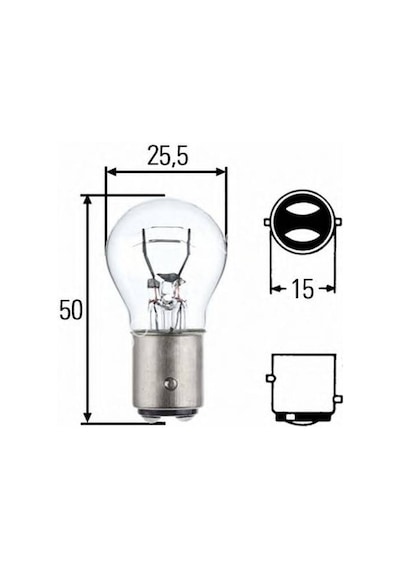 12v 1016 P21/5w Stop Ampulü Çift Duylu 10 Adet Osram 7528