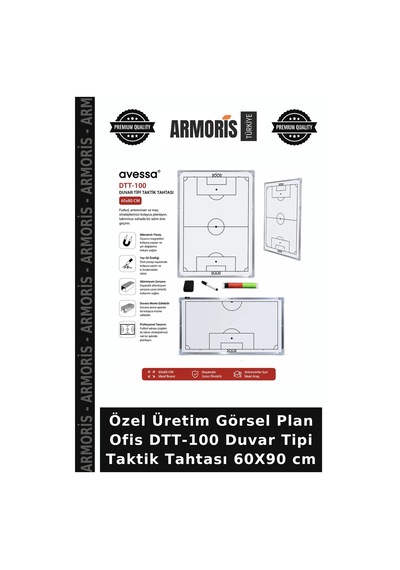 Özel Üretim Görsel Plan Ofis Dtt-100 Duvar Tipi Taktik Tahtası 60x90 Cm Çok Renkli