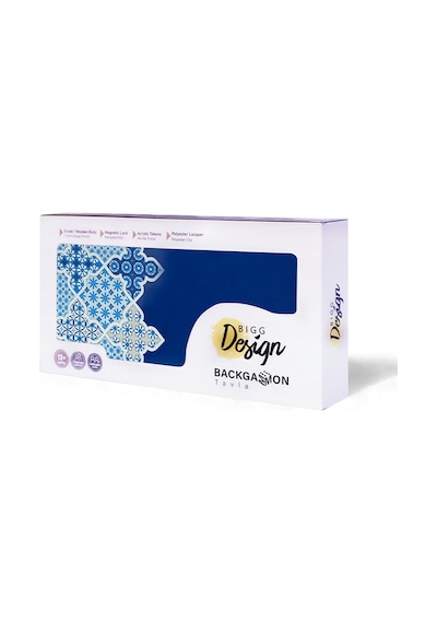 Biggdesign Blue Tile Tavla, Çizilmez Zeminli, Mıknatıslı Mdf Kasa, 2 Kat Vernik Cilalı